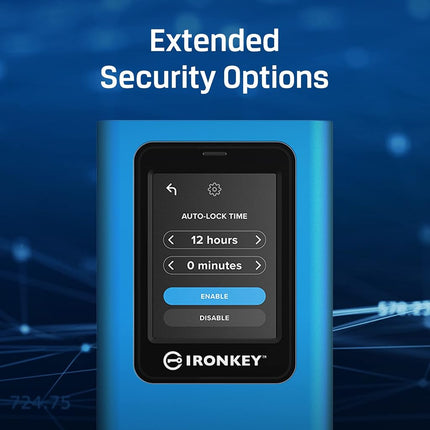 Kingston IronKey Vault Privacy 80 - External SSD - FIPS 197 Certified & XTS-AES 256-bit Encrypted- Up to 250MB/s read, 250MB/s write - IKVP80ES/960G