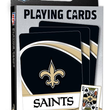 Masterpieces Family Games - NFL New Orleans Saints Playing Cards - Officially Licensed Playing Card Deck For Adults, Kids, And Family