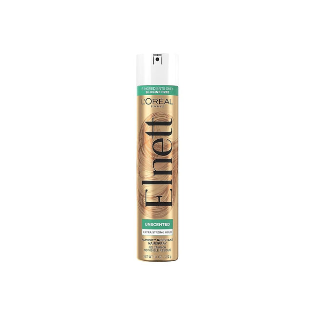 L'Oreal Paris Elnett Satin Hairspray, Extra Strong Hold, Unscented, 11 oz. (Packaging May Vary)