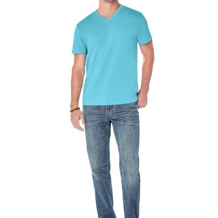 Lucky Brand Men's Venice Burnout V-neck Tee T Shirt, Delphinium Blue, L UK