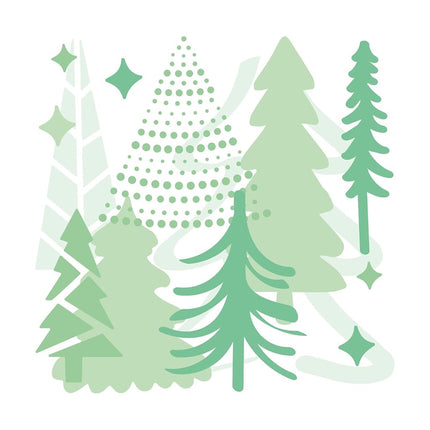 Sizzix Layered Stencils 4PK Doodle Trees by Olivia