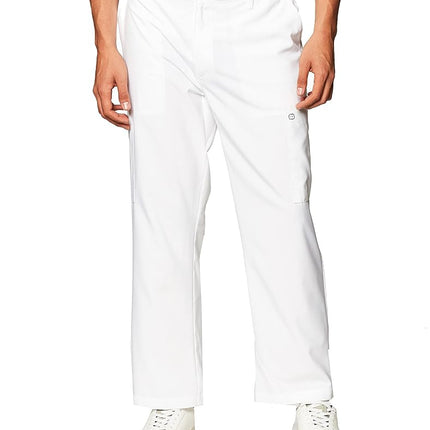 WonderWink 5355SWHITMDS W123 Men's Flat Front Carg