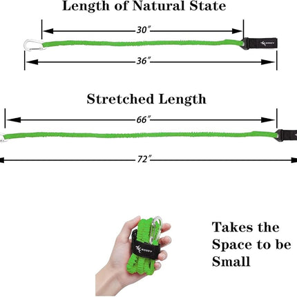 MOPHOEXII Kayak Paddle Leash Kayak Rod Leash Kayak Paddle Lanyard Stretchable Coiled Lanyard Leash Kayak Fishing Accessories for Kayak and Paddles Green 4 Pack