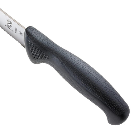 Mercer Culinary Millennia Curved Wavy Edge Bread Knife, 10-Inch, Black