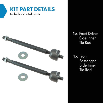 Inner Tie Rod End Front LH RH Pair for 2005-2022 Toyota Tacoma Pickup Truck