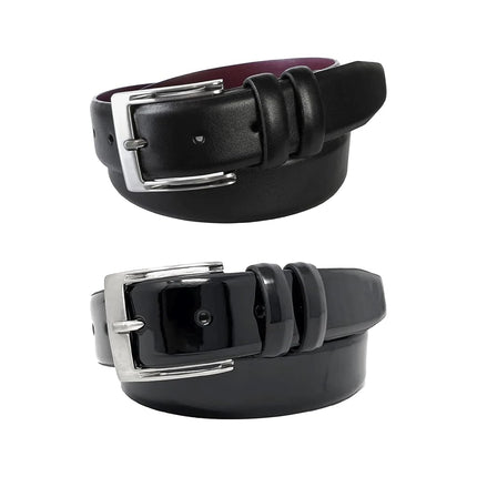 Stacy Adam's Leather Dress Belt for Dickinson Oxford, Suits, Pants, Classic, Formal, Business, Work, Smooth Edge, Croco, Black, 34