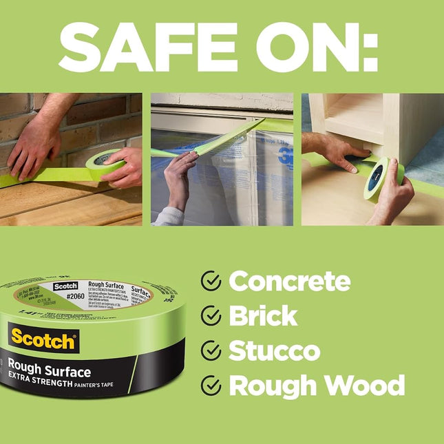 Scotchblue 20601A Masking Tape for Hard-to-Stick Surfaces - Green