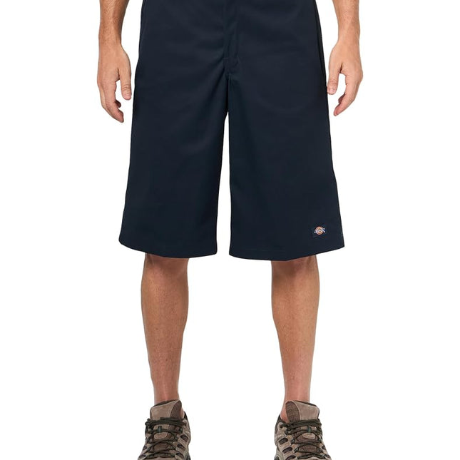 Dickies Men's Loose Fit Multi-use Pocket Work Shorts, 15", Dark Navy, 38 Regular