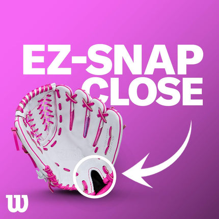 Wilson 2024 A440™ Flash™ 11” Youth Infield Fastpitch Softball Glove - Right Hand Throw, White/Pink/Tie Dye