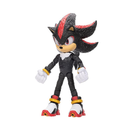 Sonic The Hedgehog Sonic 3 Movie Shadow Collector Toy Figure by Jakks Pacific, Stands 5” / 13 cm Tall, Highly Articulated for Boys/Girls, Officially Licensed 3 Movie, Suggested for Ages 3+