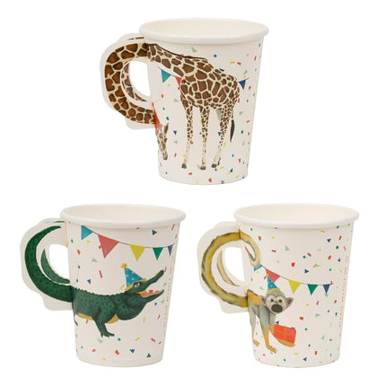 Talking Tables 8 x Safari Animal Paper Cups, 250 m