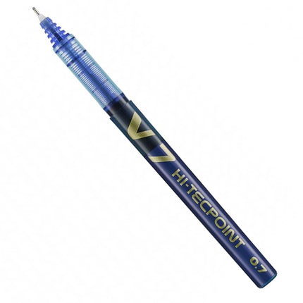 Pilot V7 Hi-Tecpoint Rollerball Pen, 0.7 mm Tip - Black/Blue/Red, Pack of 3