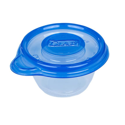 Glad GladWare Mini Round Food Storage Containers - Small Meal Container Holds up to 4 Ounces of Food - Lock Tight Seal, 8 Count
