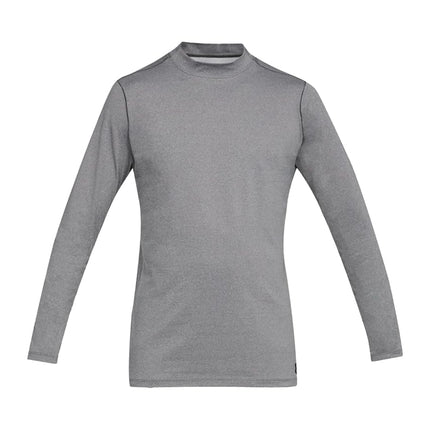 Under Armour Men Coldgear Armour Mock Fitted Long-Sleeve Shirt - Charcoal Light Heather/ Black (019), Small
