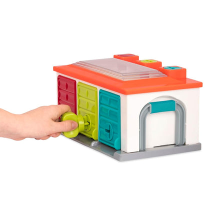 Battat 3-Car Garage, Color Sorting Push-and-Go Playset, Toddler