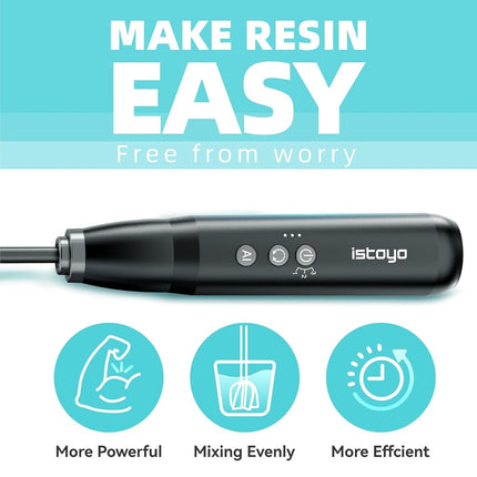 ISTOYO Resin Mixer, Rechargeable & Hand-Free for Epoxy Resin Silicon Molds