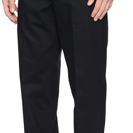 DOCKERS Men's Relaxed Fit Signature Khaki Lux Cotton Stretch Pants, Black, 34W x 32L