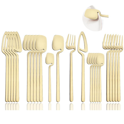 JASHII Silverware Set Satin Finish 24-Piece Stainl