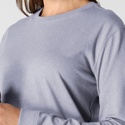 Carhartt Women's Loose Fit Heavyweight Long-Sleeve Logo Sleeve Graphic T-Shirt, Mica, 3X