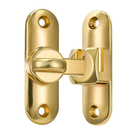 INIRET 4 Packs Gold Barn Door Latches,90/180 Degree Gate Lock,Flip Gate Latches Hardware,Zinc Alloy Right Angle Door Lock Latch,Door Security Sliding Door Latch Lock for Cabinets,Bathroom