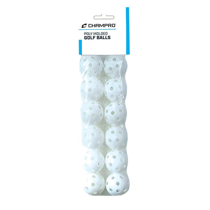 CHAMPRO Golf Ball Size Practice PolyBall with Header (White, 5-Inch)