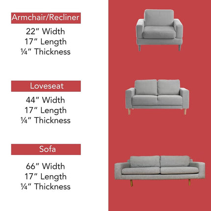 LAMINET Deluxe Extra Thick Sagging Furniture Cushion Support Insert- | Seat Saver| New and Improved| Extend The Life of Your Large Sofa | 60% Thicker-Large Sofa- Up to 88" Wide