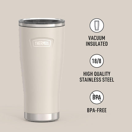 Sandstone-24 oz Stainless Steel Tumbler w/Slide Lock Lid