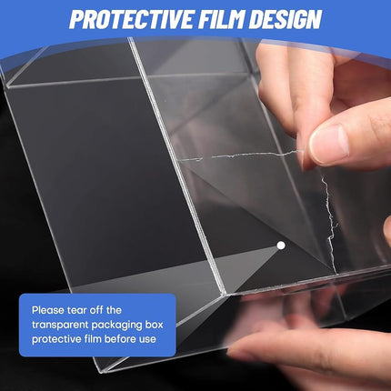 10 Pack Clear PKMN ETB Protector Case, PKMN Elite Trainer Box Protector, PET Plastic Display Box Protector for Collectors Gifts Elite Trainer Boxes - 0.5mm Thick (Pack of 10)