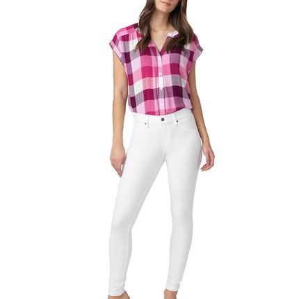 HUE Women's Essential Denim Jean Leggings, Assorted Hosiery, White, 2X