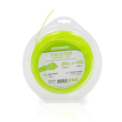 Greenworks 0.080" 100-Foot Twisted String Trimmer Line