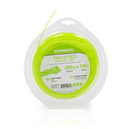 Greenworks 0.080" 100-Foot Twisted String Trimmer 