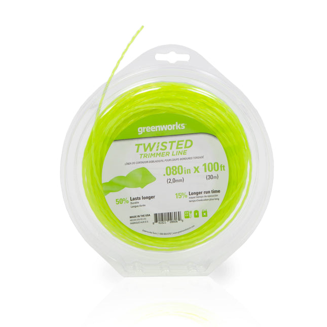 Greenworks 0.080" 100-Foot Twisted String Trimmer 