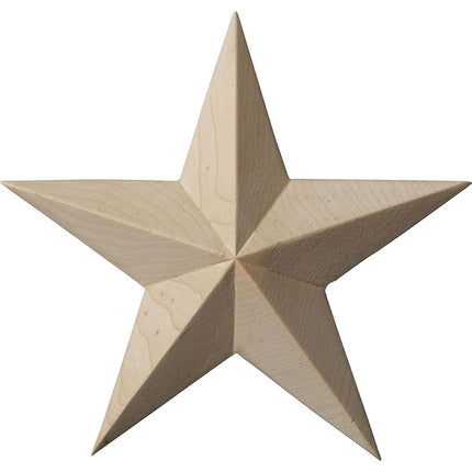 Ekena Millwork ROS05X05GLAL Galveston Star Rosette, 5-Inch x 5-Inch x 3/4-Inch, Alder