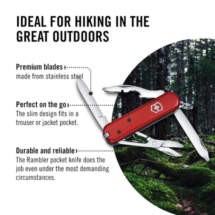 Victorinox Swiss Army Pocket Knife Rambler Red