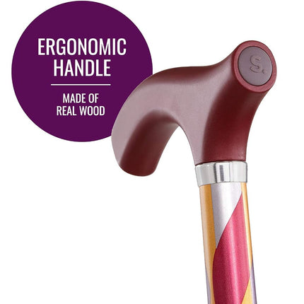 Switch Sticks Aluminum Adjustable Folding Cane and Walking Stick collapses and adjusts from 32 to 37 inches, Waves