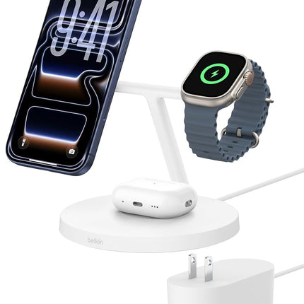 Belkin Qi2 15W Wireless Charging Station, 3 in 1 i