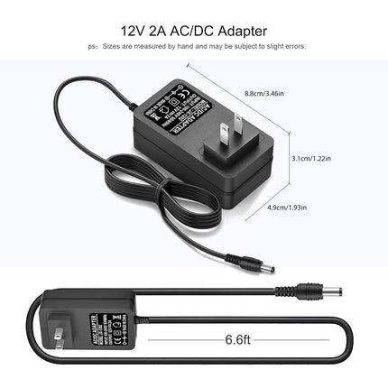 12V AC/DC Charger Power Supply Compatible for Seagate Hard Drive, Freeagent Goflex, WD Western Digital My Book External Hard Drive Adapter Power Cord