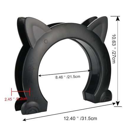 IKUSO Cat Door Interior Door,Hidden Pet Litter BoxPet Door for Cats up to 25 lbs Pet Box,Pass Through Opening 8.46x7.87 in（XL）