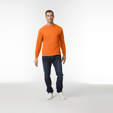 Gildan Heavy Cotton Long Sleeve T-Shirt, Style G5400, 2-Pack, Safety Orange