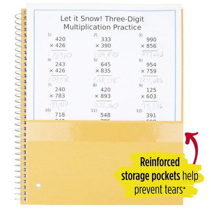 Five Star Spiral Notebooks, 5 Subject, Wide Ruled Paper, 200 Sheets, 10-1/2" x 8", Black, Blue, 2 Pack (73037)