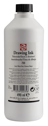 Talens Drawing Ink - 490 ml Waterproof Black Ink 7