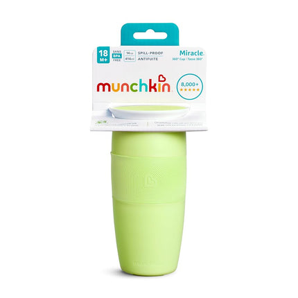 Munchkin Miracle 360 Sippy Cup, Green, 14 Ounce, 1 Count (Pack of 1)