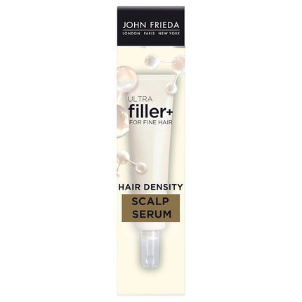 John Frieda ULTRAfiller+ Sérum capilar densificante para cabello fino, sérum voluminizador, tratamiento capilar espesante para mujeres y hombres, 2 oz