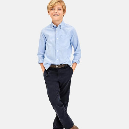 The Children's Place Boys' Stretch Chino Pants, New Navy/Flax 2-pack, 5