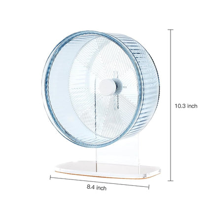 Roue d'exercice super silencieuse pour hamster : Roues d'exercice silencieuses pour hamster avec support réglable en hauteur pour hamsters, gerbilles, souris ou autres petits animaux – Bleu 8,5 pouces