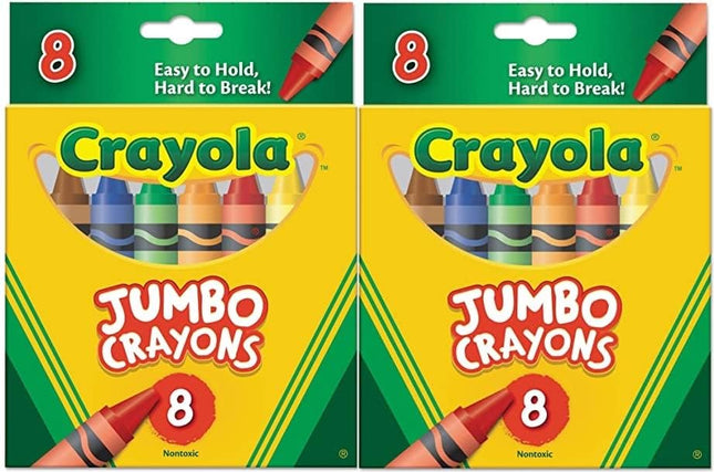 Crayola 8-Pack Crayons - Jumbo (So Big) Size Size, Pack Of 2