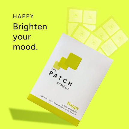 The Patch Remedy Happy Patch | 5‑HTP, L‑Theanine, Rhodiola, Inositol, Vitamin B6 & D3 | 30 Patches