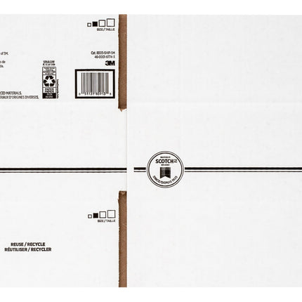 Scotch Mailing Box, For Shipping, Movcing, and Storage, 9.5 in x 6 in x 3.75 in, White, 12-Pack