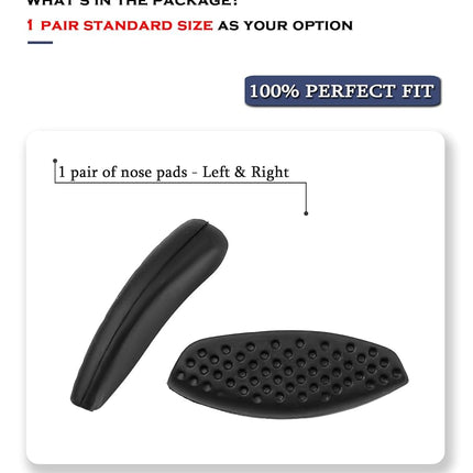 3 Pairs Replacement Nose Piece Nose Pads for Oakley Thurso OO9286 OO9286A Sunglasses Frame, Black Standard Size