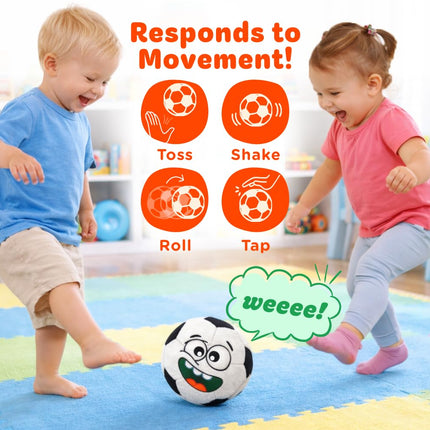 Move2Play, juguete interactivo hilarante con música y efectos de sonido | Regalo de cumpleaños para niños y niñas | Pelota para niños pequeños y bebés | Interior/Exterior | Edad 6, 9, 12+ meses | 1, 2, 3+ años (fútbol americano)